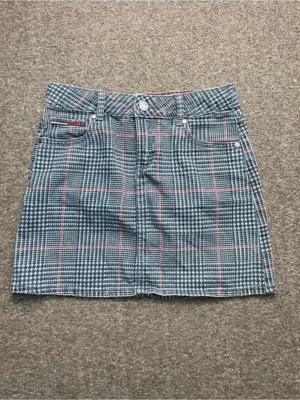 Tommy Hilfiger Girls Large Denim Vintage 90s Preppy Matching Co-ord Set Y2K